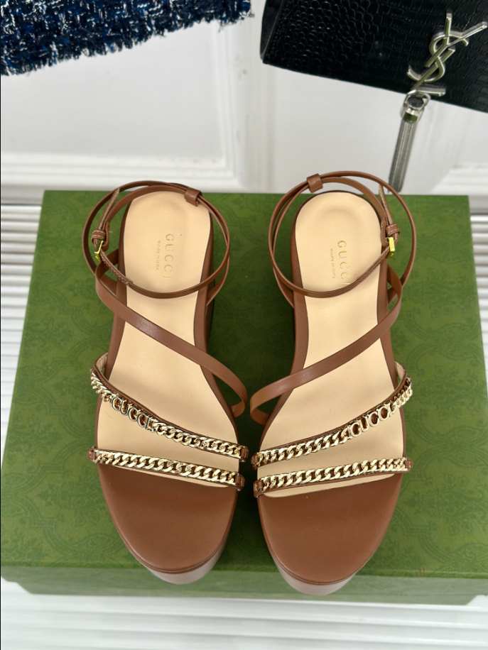 Gucci Signoria Flatform Sandal Brown Reps - SC001 - view 06