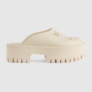 Women’s Platform Perforated G White Sandal Reps - SC020 - view 01