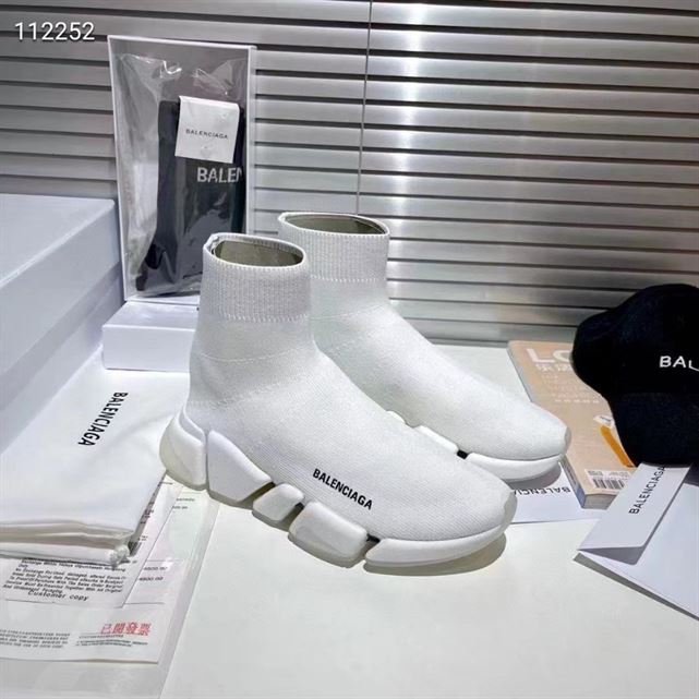 Balenciaga Speed 2.0 Clear Sole Recycled Knit Trainers Replica - BK001 - view 02