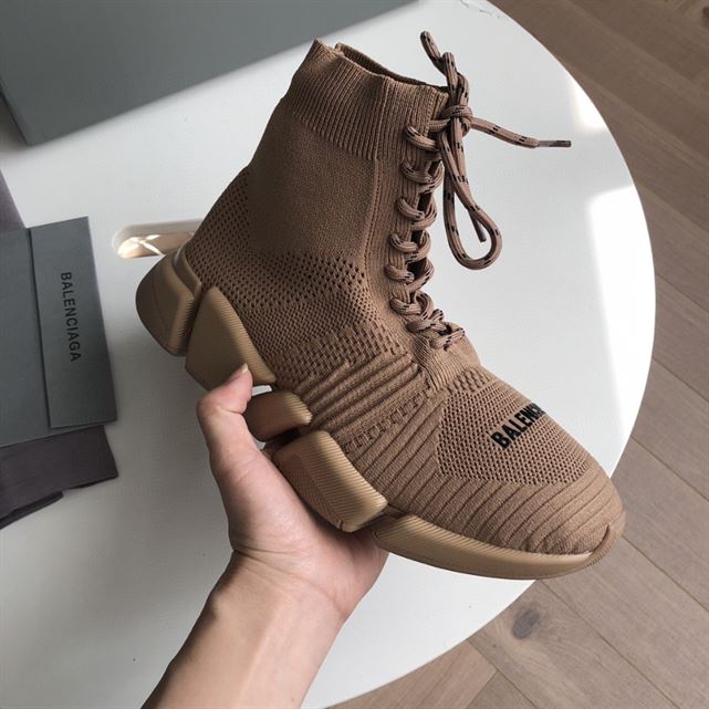 Balenciaga Speed 2.0 Lace-Up Recycled Knit Trainers Replica - BK003 - view 02