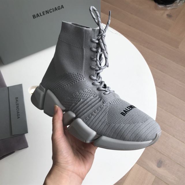 Balenciaga Speed 2.0 Lace-Up Recycled Knit Trainers Replica - BK004 - view 02