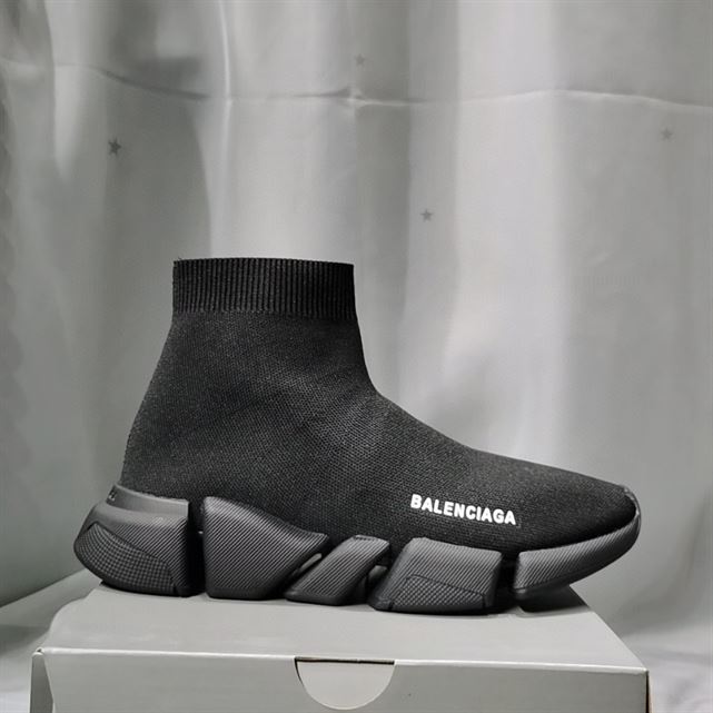 Balenciaga Speed 2.0 Monocolor Recycled Knit Trainers Replica - BK009 - view 02