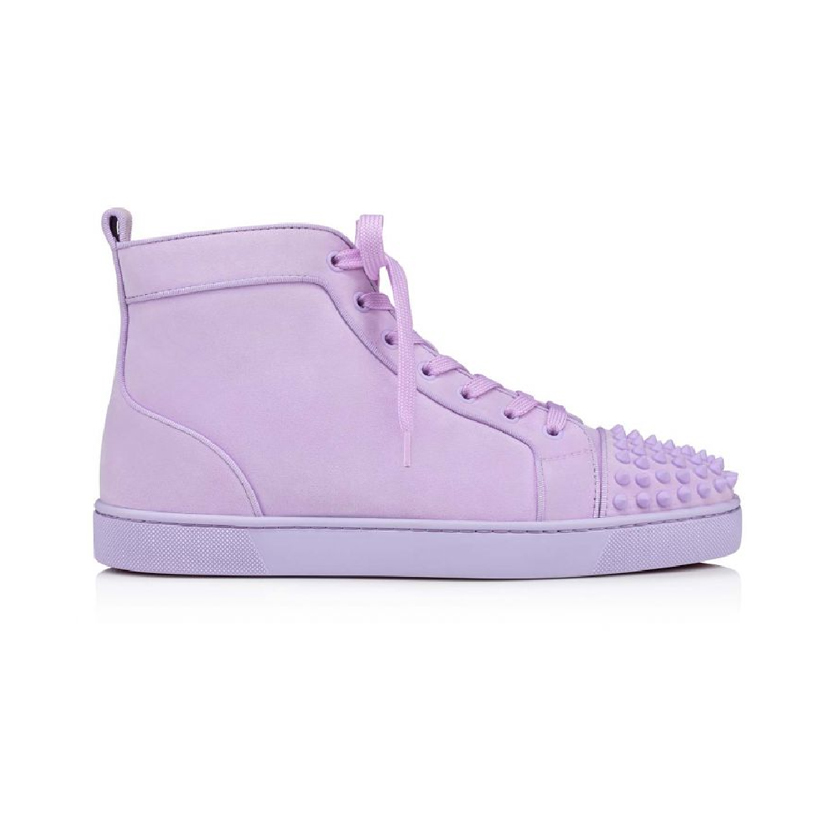Christian Louboutin Lou Spikes Lilac Smoke Sneaker Reps - CLS116 - view 01