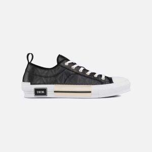 Dior B23 Black CD Diamond Canvas Sneaker Replica - DR062 - view 01