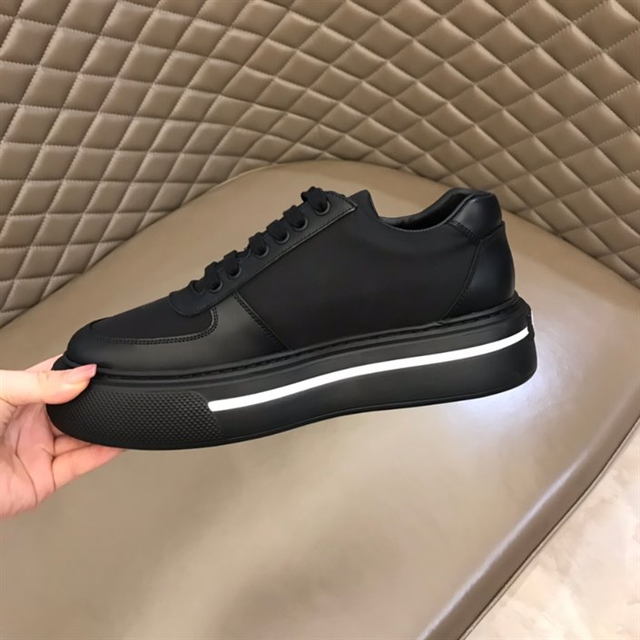 Prada Macro Re-Nylon and Brushed Leather Sneakers Replica - PSD027 - view 04