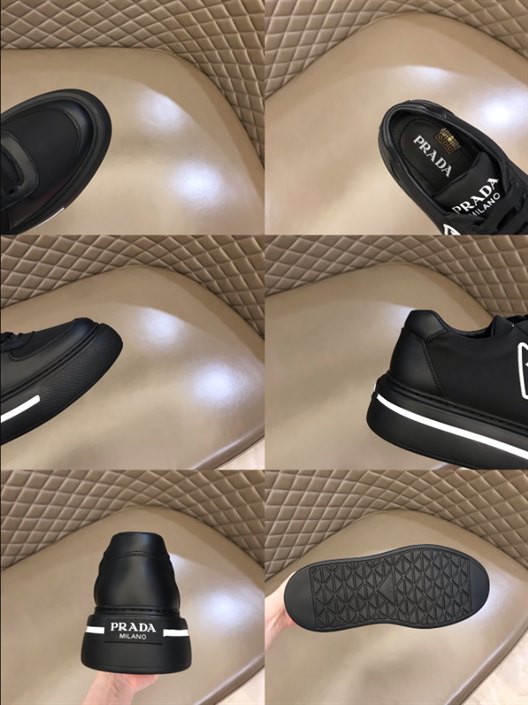 Prada Macro Re-Nylon and Brushed Leather Sneakers Replica - PSD027 - view 06