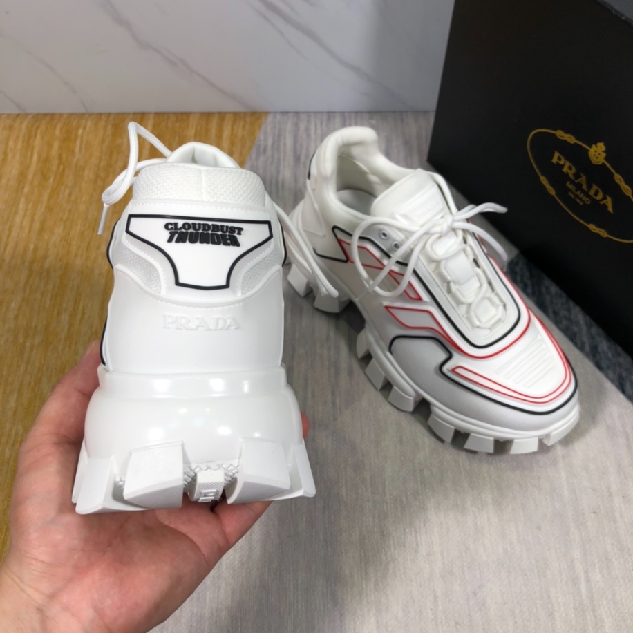 Prada Cloudbust Thunder White Red Black Sneakers Reps - PRS026 - view 06