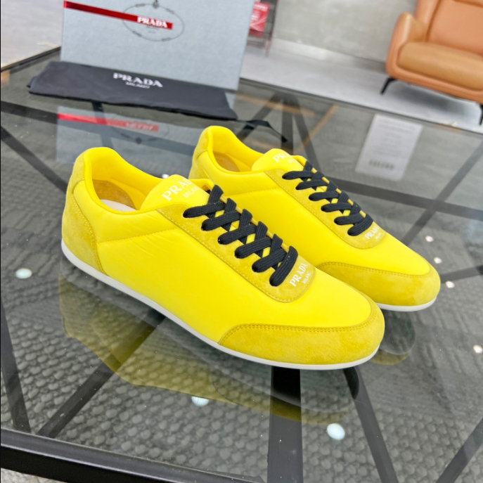 Prada Monaco Snickers Yellow Sneakers Reps - PRS031 - view 01