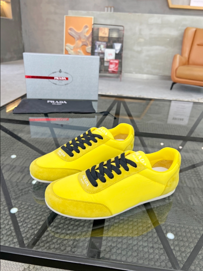 Prada Monaco Snickers Yellow Sneakers Reps - PRS031 - view 02
