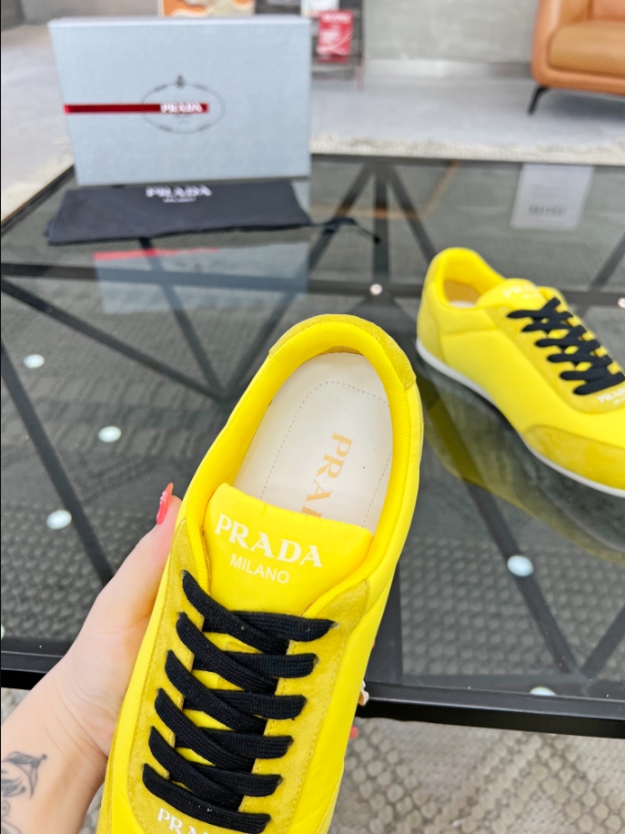 Prada Monaco Snickers Yellow Sneakers Reps - PRS031 - view 03