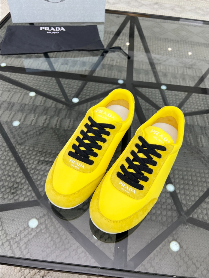 Prada Monaco Snickers Yellow Sneakers Reps - PRS031 - view 04