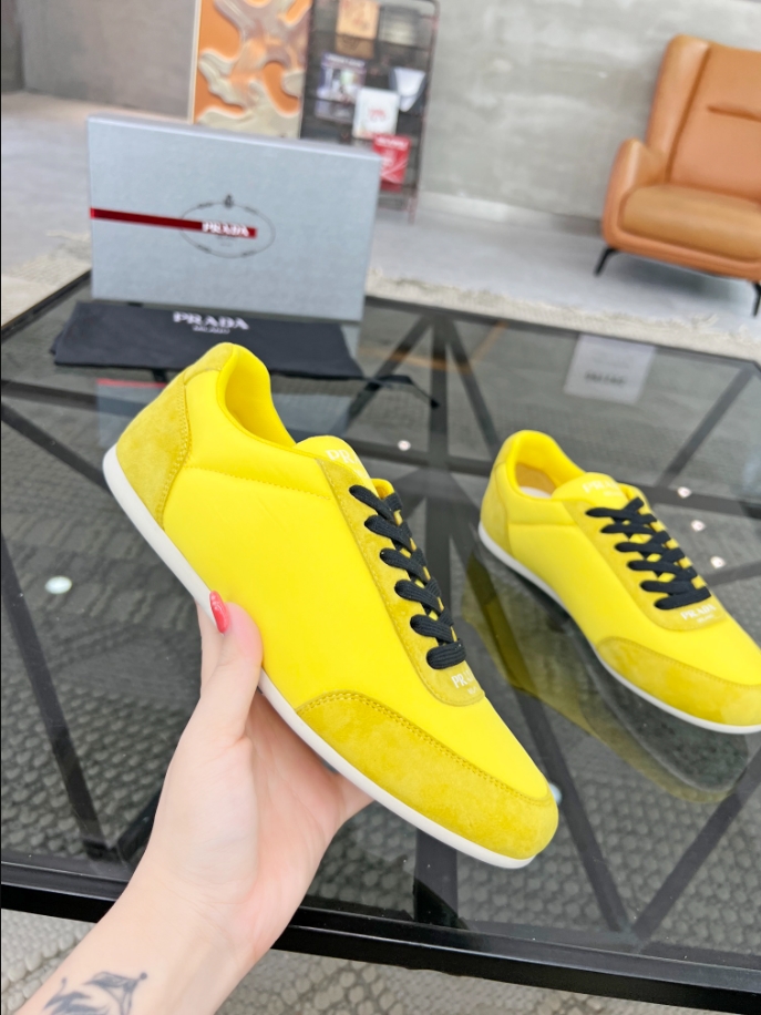 Prada Monaco Snickers Yellow Sneakers Reps - PRS031 - view 06