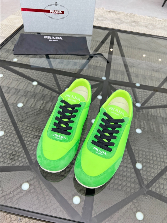 Prada Monaco Snickers Light Green Sneakers Reps - PRS032 - view 02
