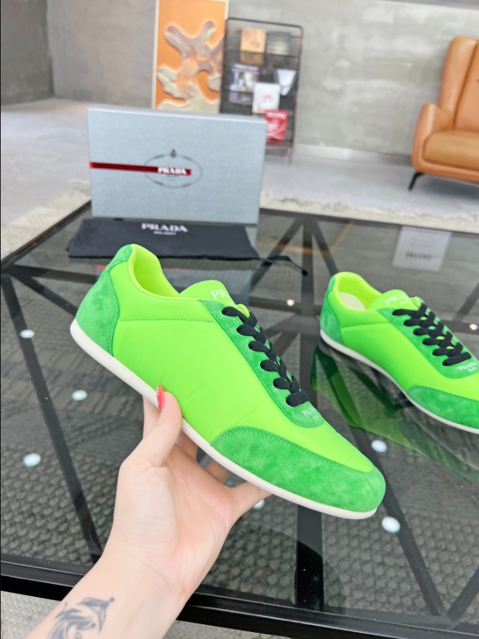Prada Monaco Snickers Light Green Sneakers Reps - PRS032 - view 04