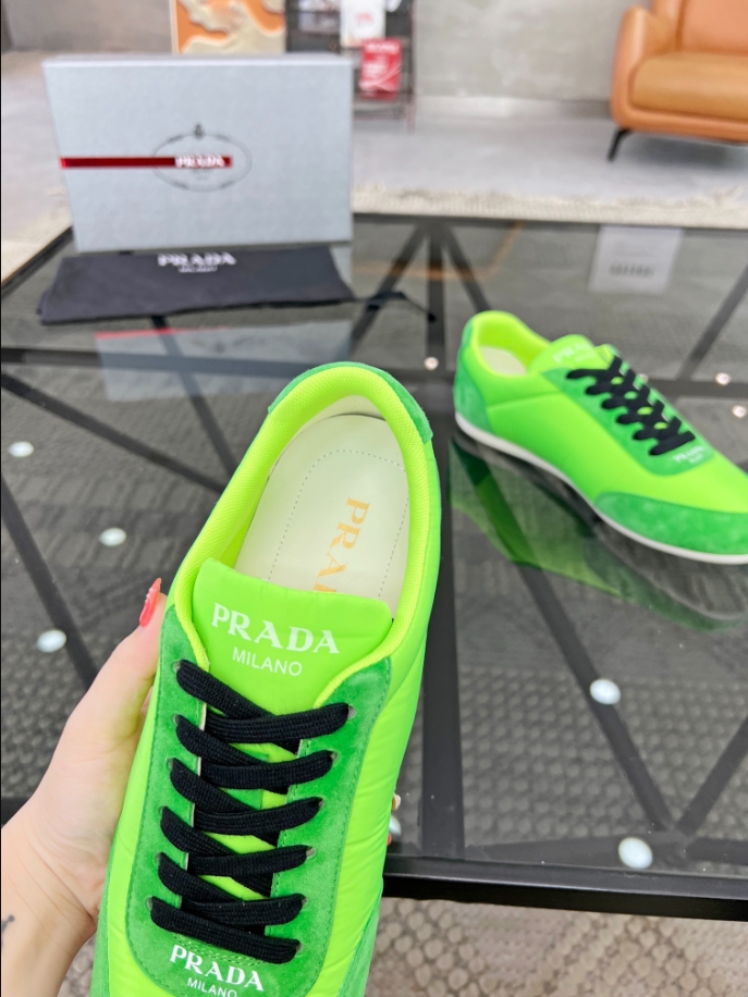 Prada Monaco Snickers Light Green Sneakers Reps - PRS032 - view 05