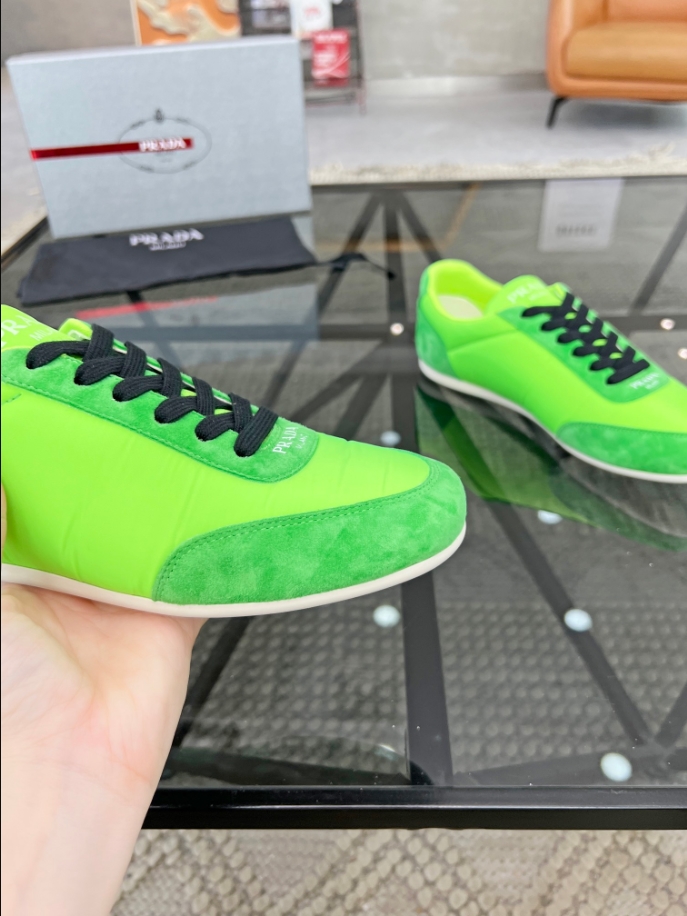 Prada Monaco Snickers Light Green Sneakers Reps - PRS032 - view 06