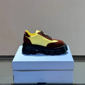 Prada Cloudbust Yellow Brown Sneakers Reps - PRS033 - view 01