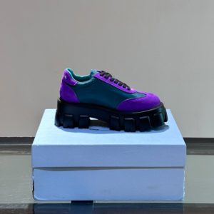 Prada Suede Lace-up Purple Blue Sneakers Reps - PRS036 - view 01