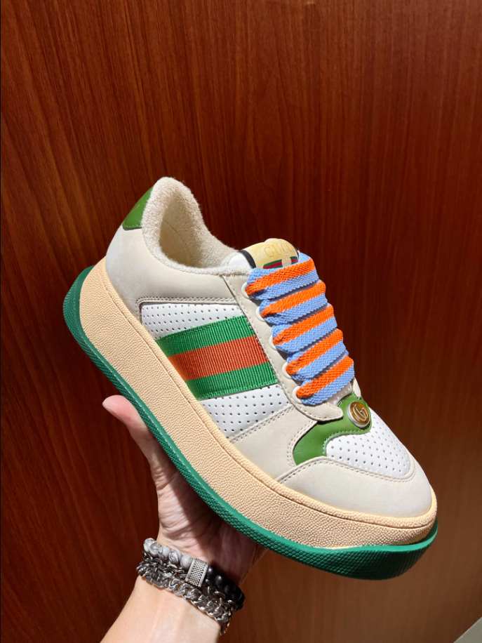 Gucci Screener Trainer with Web White Replica - GI049 - view 02