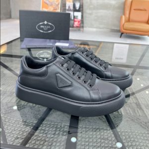 Prada Brushed Leather Black Sneakers Reps - PRS040 - view 01