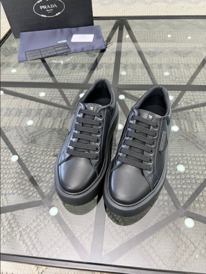 Prada Brushed Leather Black Sneakers Reps - PRS040 - view 04
