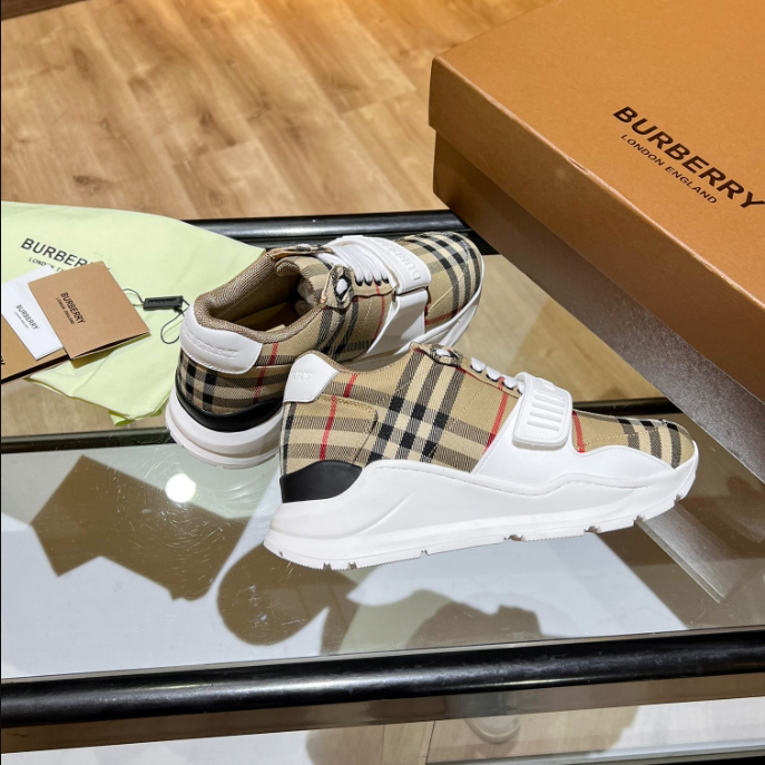 Burberry Beige Burb Trainers Sneaker Reps - SBR032 - view 01