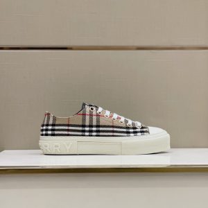 Burberry Beige Check Cotton Sneaker Reps - SBR022 - view 01