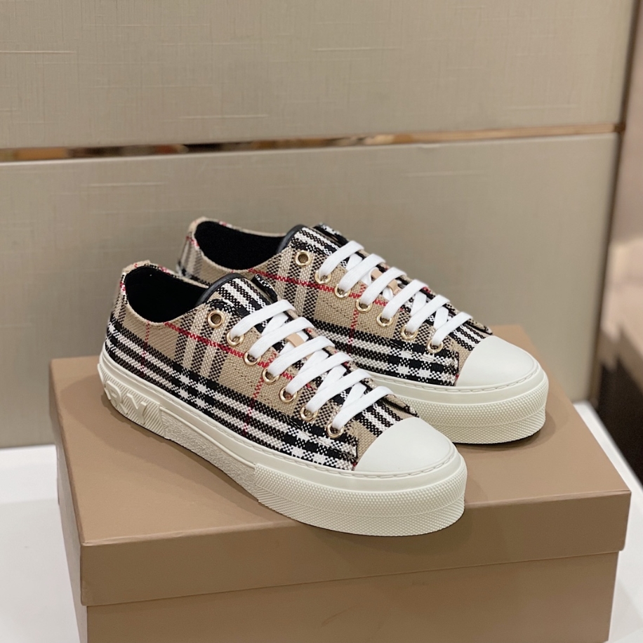 Burberry Beige Check Cotton Sneaker Reps - SBR022 - view 04