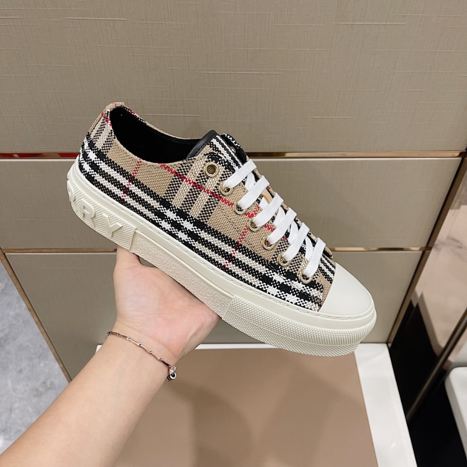 Burberry Beige Check Cotton Sneaker Reps - SBR022 - view 06