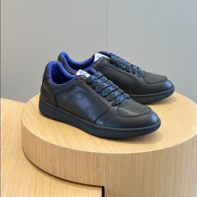 Burberry Black Leather Stock Sneaker Reps - SBR009 - view 01