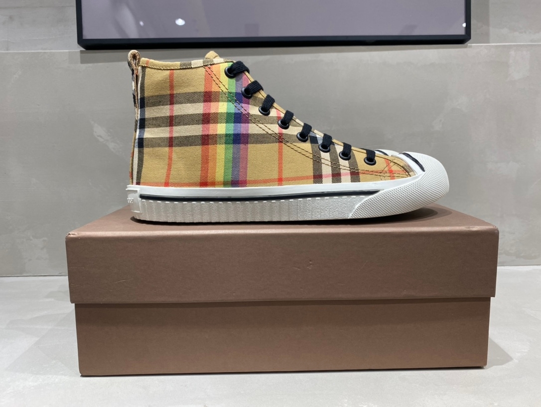 Burberry Rainbow Print High Top Sneaker Reps - SBR030 - view 01