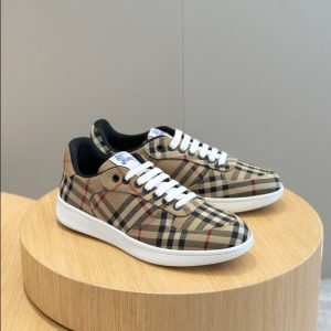 Burberry Rangleton Check Birch Light Brown Sneaker Reps - SBR002 - view 01