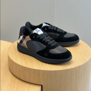 Burberry Suede And House Check ‘Black’ Sneaker Reps - SBR007 - view 01