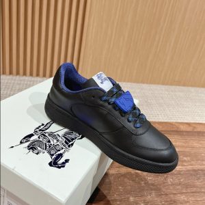Burberry Terrace Leather Black Electric Blue Sneaker Reps - SBR014 - view 01