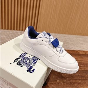 Burberry Terrace Leather White Electric Blue Sneaker Reps - SBR013 - view 01