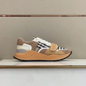 Burberry Vintage Check Leather Light Brown Sneaker Reps - SBR026 - view 01