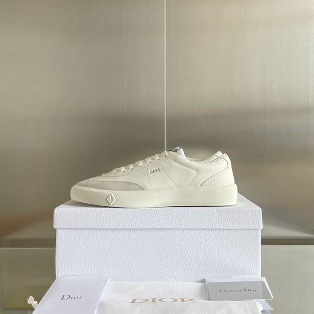 Dior B101 Cream Smooth Calfskin and Greige Nubuck Sneaker Reps - DR057 - view 02