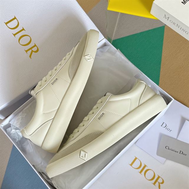 Dior B101 Cream Smooth Calfskin and Greige Nubuck Sneaker Reps - DR057 - view 05