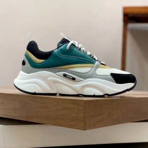 Dior B22 White Black Green Gold Sneaker Reps - DR107 - view 01