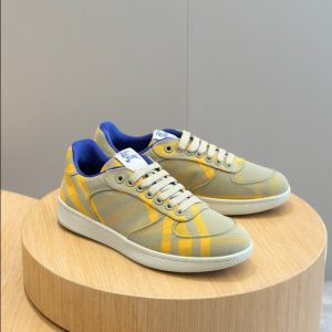 Burberry Yellow Brown Mid Sneaker Reps - SBR003 - view 01