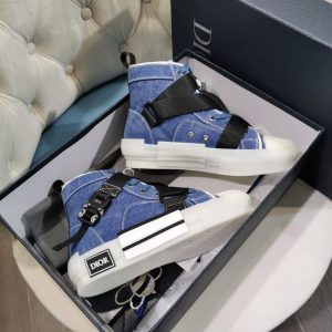 Dior B23 Oblique High ‘Cobra Buckle Canvas’ Blue Sneaker Reps - DR118 - view 01