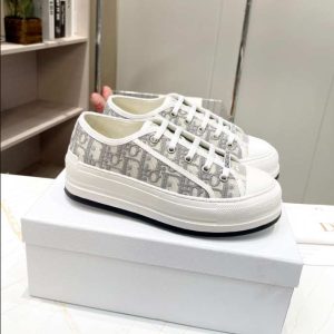 Walk’n’Dior Platform Stone Gray Dior Oblique Embroidered Reps - DR069 - view 01