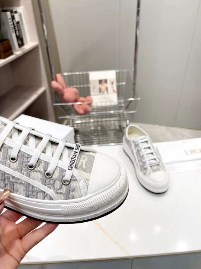 Walk’n’Dior Platform Stone Gray Dior Oblique Embroidered Reps - DR069 - view 06