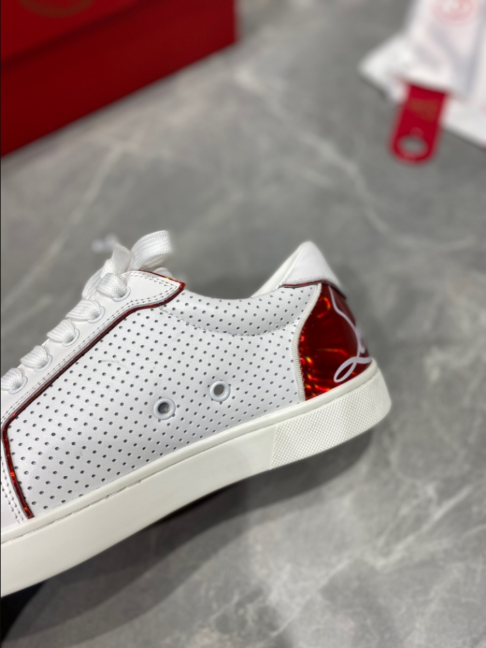 Christian Louboutin Fun Vieira White Red Sneaker Reps - CLS108 - view 02