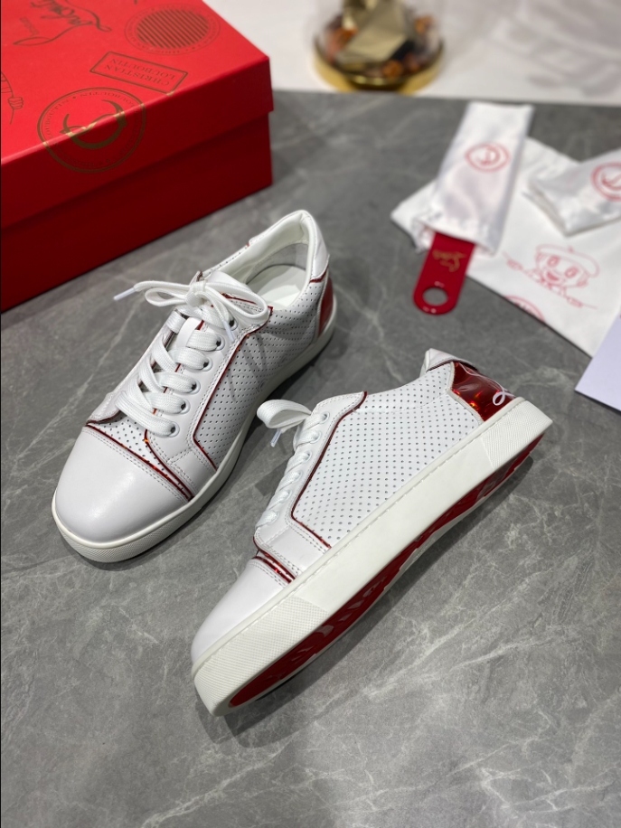 Christian Louboutin Fun Vieira White Red Sneaker Reps - CLS108 - view 04