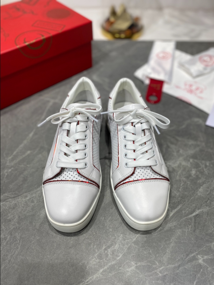 Christian Louboutin Fun Vieira White Red Sneaker Reps - CLS108 - view 05
