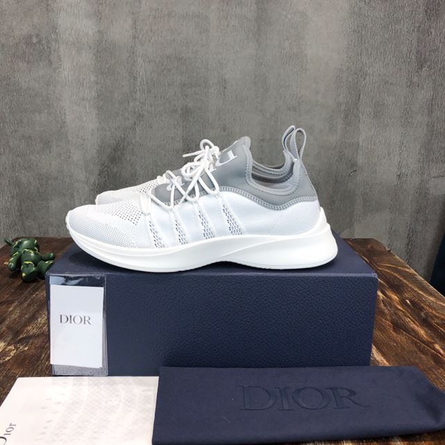 Dior B25 Gray Neoprene and White Technical Mesh Sneaker Replica - DR019 - view 02
