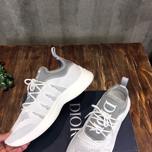 Dior B25 Gray Neoprene and White Technical Mesh Sneaker Replica - DR019 - view 03