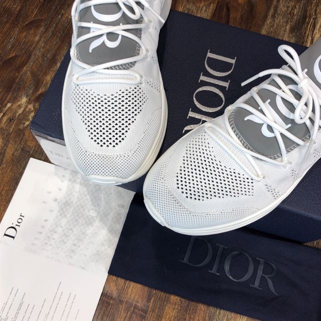 Dior B25 Gray Neoprene and White Technical Mesh Sneaker Replica - DR019 - view 05