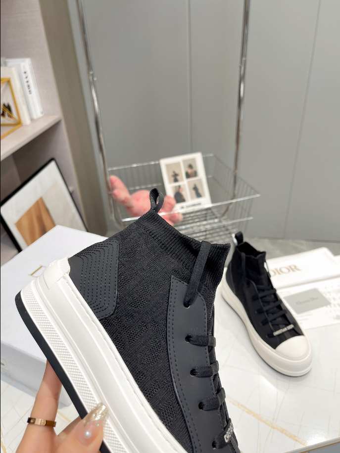 Walk’n’Dior Platform Black Macrocannage Technical Mesh Reps - DR070 - view 03